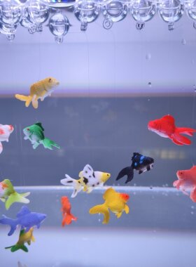 创意手工鱼缸漂浮小金鱼水族仿真造景假鱼可悬浮金鱼玩具