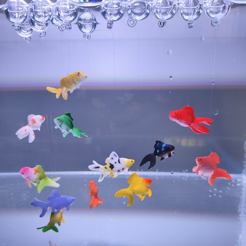 创意手工鱼缸漂浮小金鱼水族仿真造景假鱼可悬浮金鱼玩具