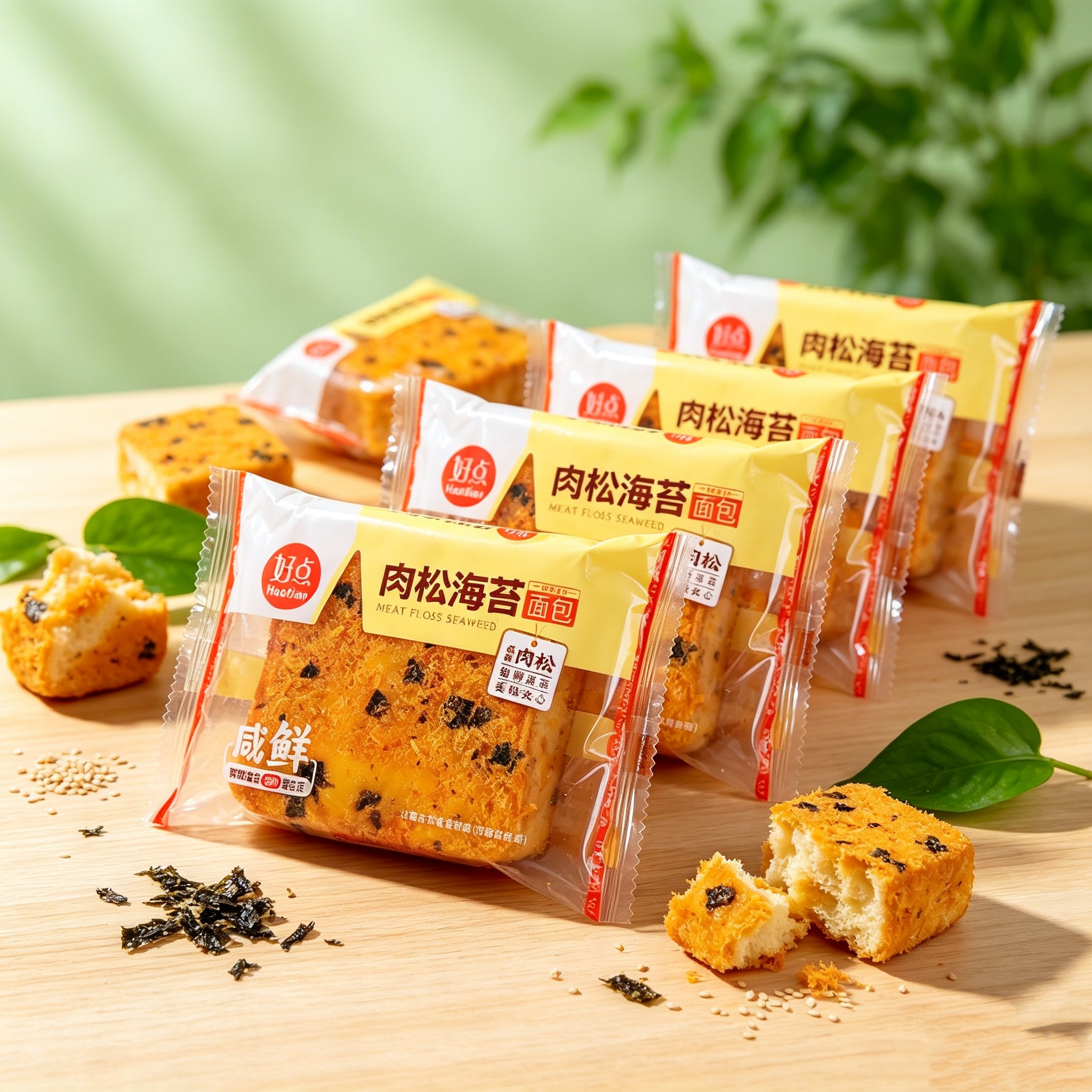 友臣好点海苔肉松面包夹心吐司营养糕点早餐充饥学生上班独立包装图片
