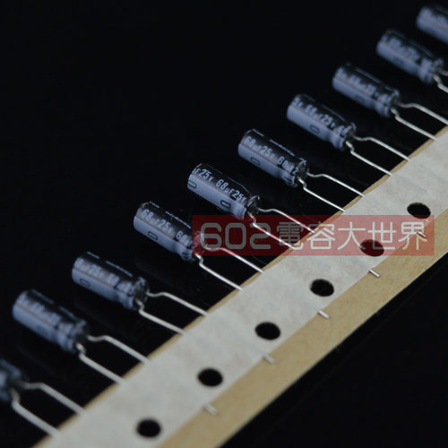 200只25v68uf尼吉康Nichicon主板HV滤波家电LED电解电容105度5*11