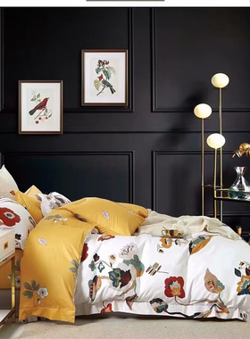 2025新款铂金凯丽JAMES KELLY数码大提花印花全棉纯棉四件套