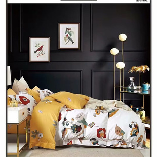 2025新款铂金凯丽JAMES KELLY数码大提花印花全棉纯棉四件套