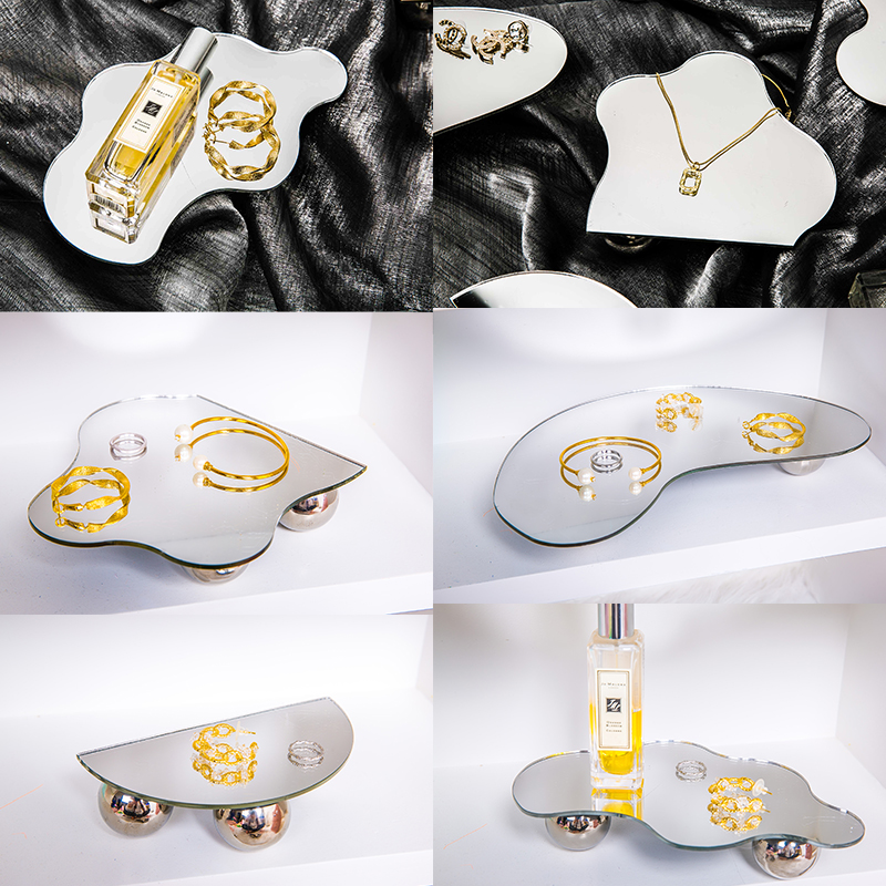 镜面亚克力收纳展示ins简约客厅