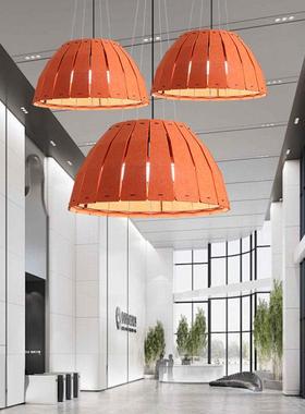 北欧毛毡创意展厅茶餐厅办公室极简咖啡书房餐厅圆形吊灯birdcage