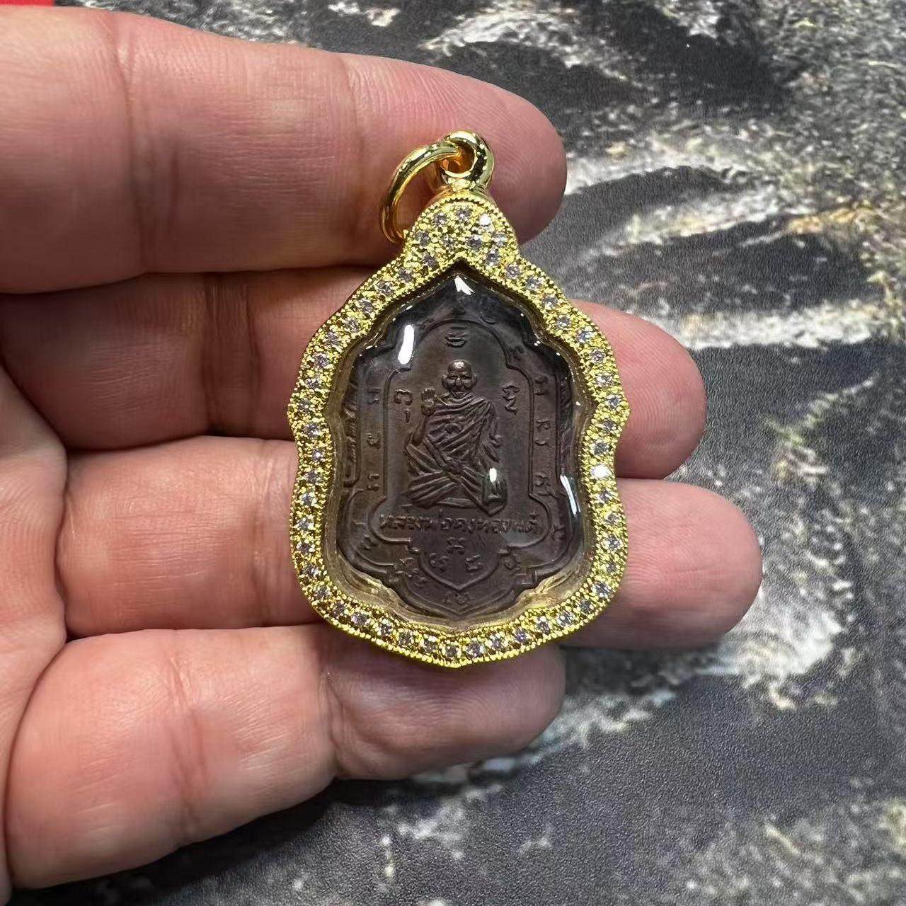 龙婆爹 2502瓦三岩四期招手自身 泰国挂饰吊坠