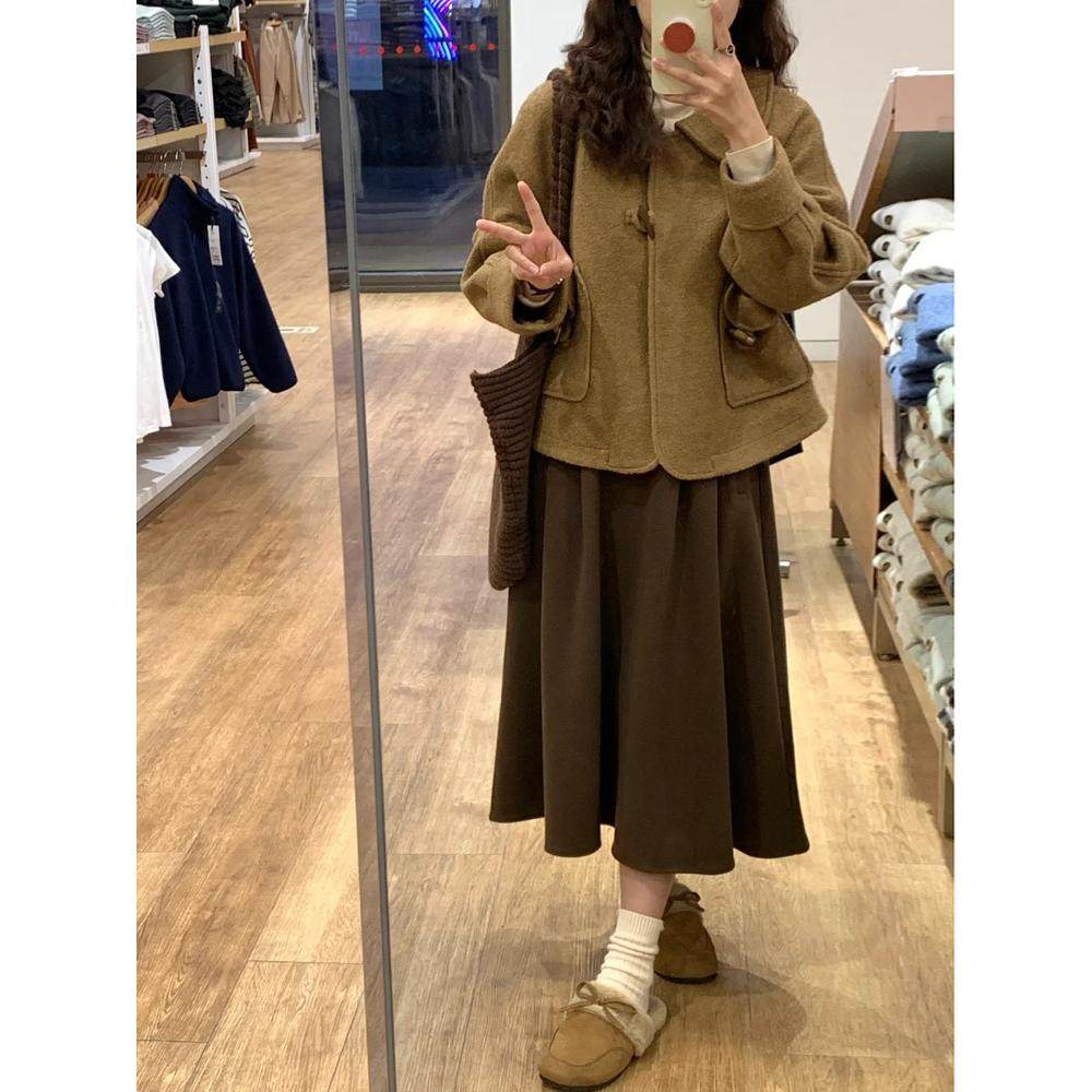 自制日系工装风美拉德高腰半身裙女春显瘦梨形身材中长款a字伞裙,女装/女士精品,半身裙,淘宝优惠券,粉丝福利购,淘宝优惠卷