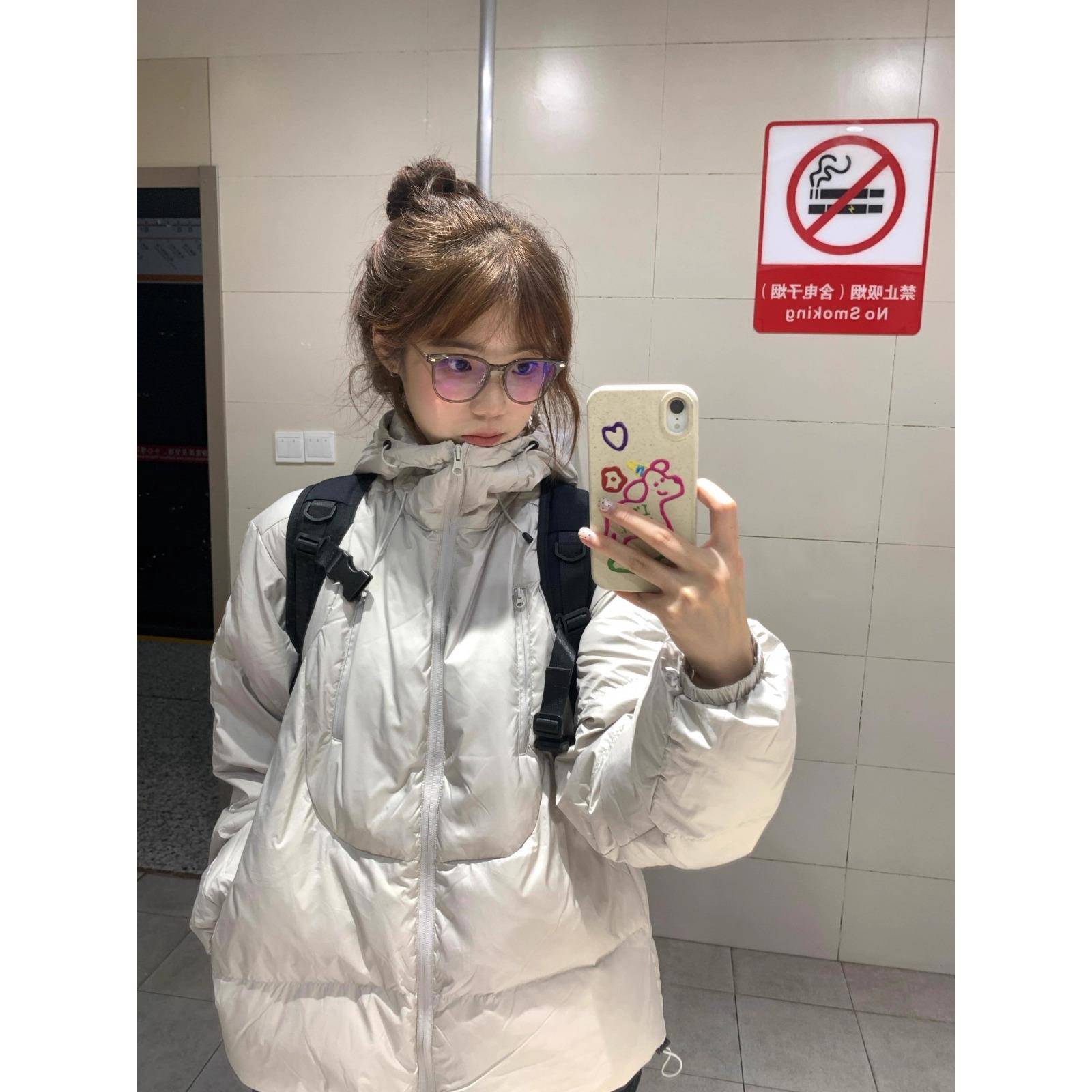 美式羽绒棉服女冬季新款小众设计感面包服外套加厚保暖棉衣棉袄潮