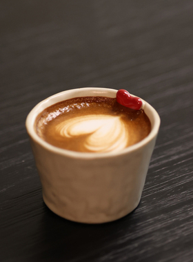 复古小可爱陶瓷杯手作有心咖啡杯水杯高级精致杯子好看釉下彩套装