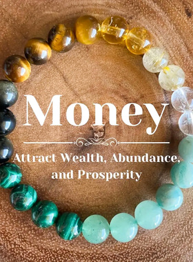 钱神手链招财转运水晶手串男女情侣款饰品礼物送闺蜜生日