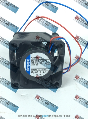 全新原装德国Ebm-papst风扇专售424JM 40*40*28MM 24V 质保5年