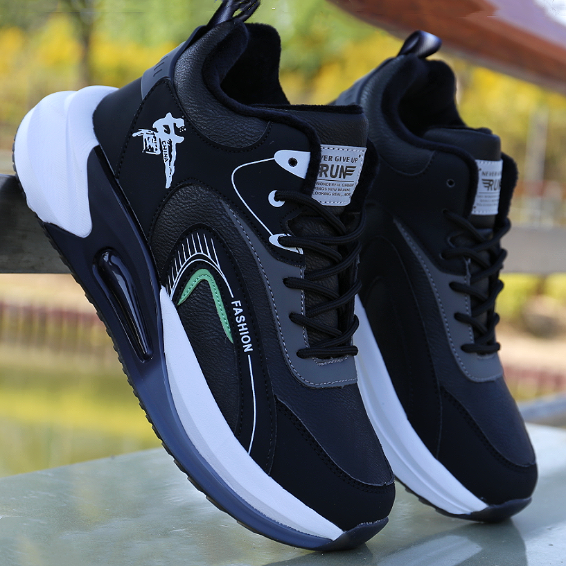 男鞋春秋季舒适百搭皮面防水老爹鞋男软底防滑耐磨运动休闲跑步鞋,流行男鞋,时尚休闲鞋,淘宝优惠券,粉丝福利购,淘宝优惠卷