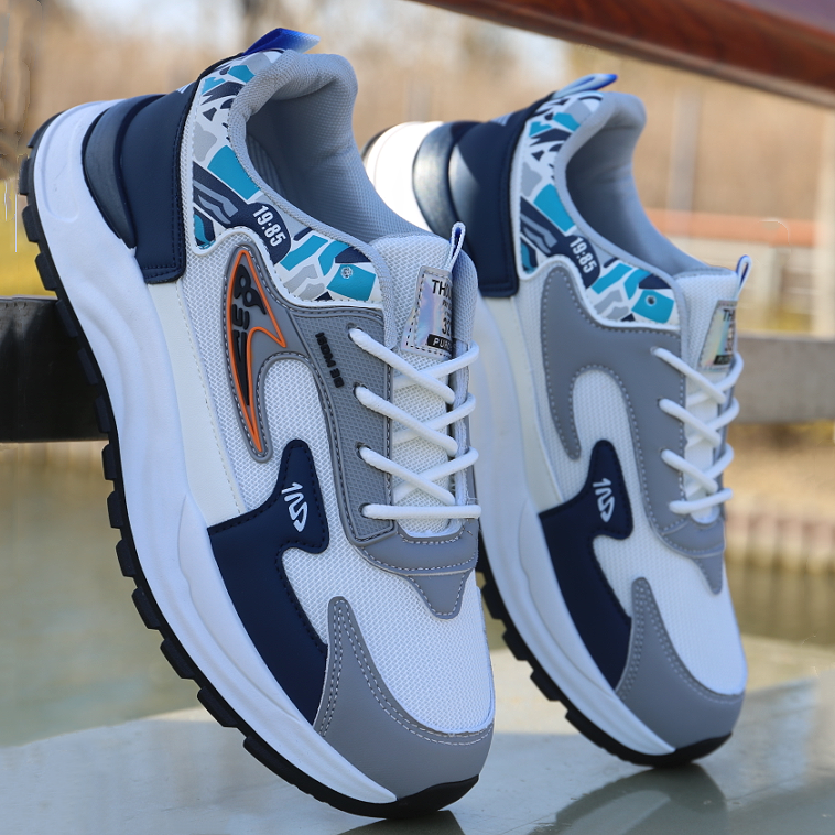 鞋子男春季百搭透气网面软底运动