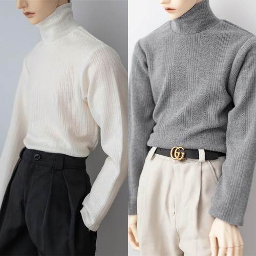 三四分bjd娃娃衣服 3分4分普叔id75壮叔 高领打底衫螺纹内搭毛衣