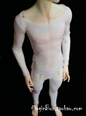 4分3分id75大壮叔BJD.SD娃娃衣服白色网纱打底衣裤防染色1/3，1/4