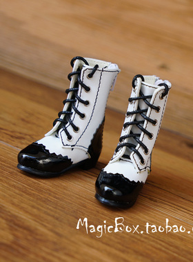 BJD.SD.DD SD10/13女1/3分 娃用鞋靴 英伦牛仔拼色帅气 休闲短靴