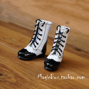 BJD.SD.DD SD10/13女1/3分 娃用鞋靴 英伦牛仔拼色帅气 休闲短靴