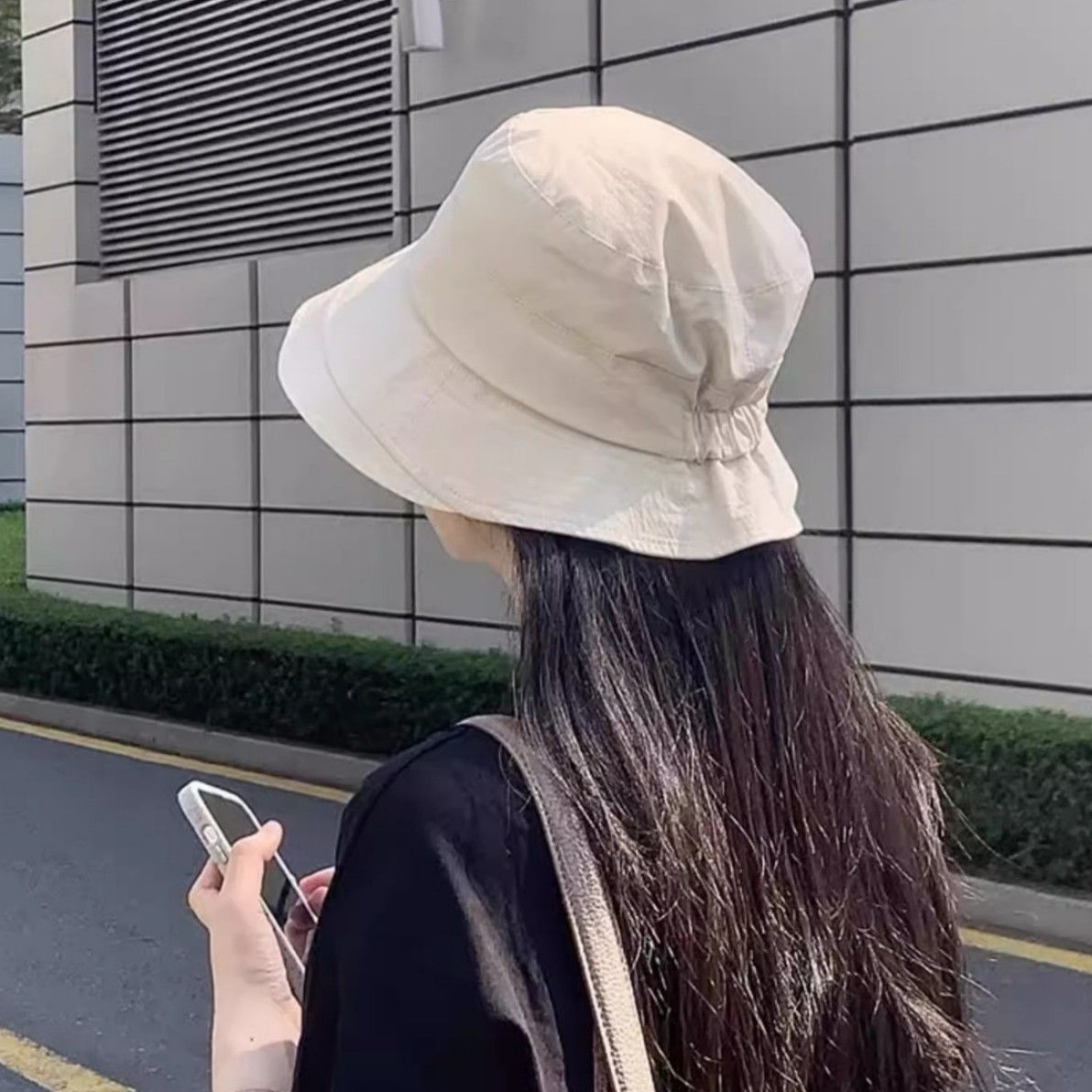 2025新款渔夫帽女夏薄款纯棉帽子时尚百搭遮阳防晒盆帽可卷太阳帽