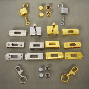 配件凯莉铂金包手工diy五金零件h家女包锁扣挂锁配件菜篮子包