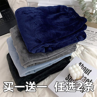 【买一送一】超厚珊瑚绒睡裤男加绒加厚可外穿保暖法兰绒大码睡裤