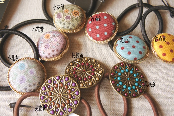 日单多款民族风包扣波点碎花发圈