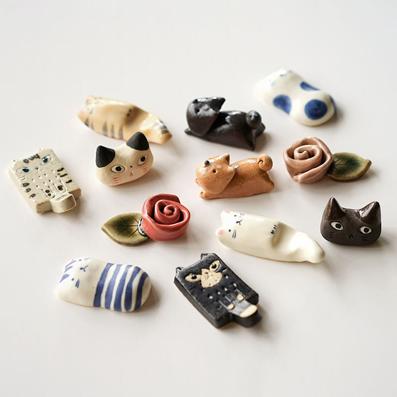 日本进口猫咪筷架创意可爱