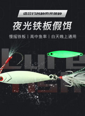 万亚慢摇夜光铁板假饵渔具路亚金属饵岸铅鱼饵7g10g15g20g30g