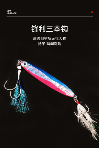 万亚创洋带鱼慢摇路亚铅鱼铁板