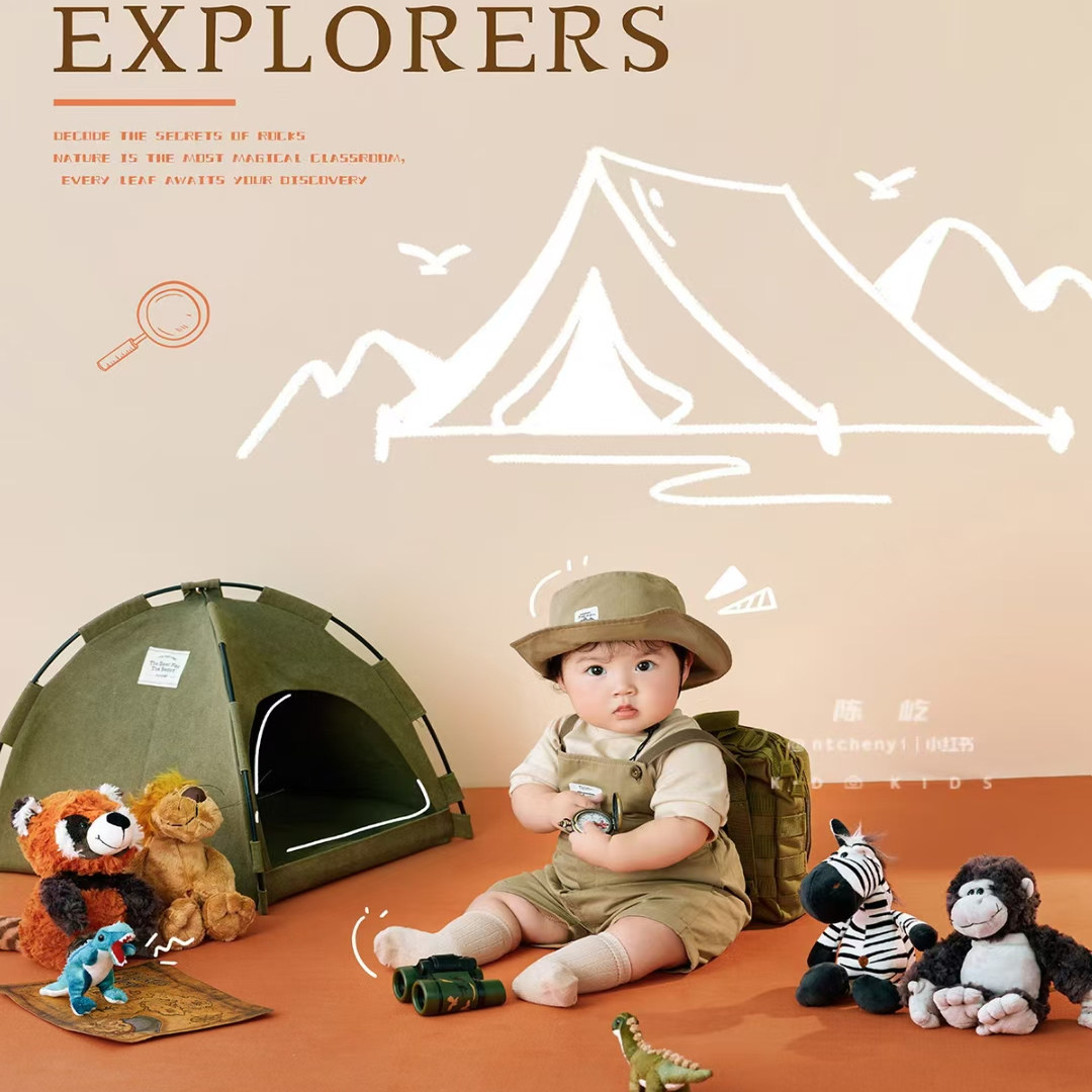 儿童摄影服装百天宝宝拍照衣服百日照相道具影楼周岁拍照主题套装