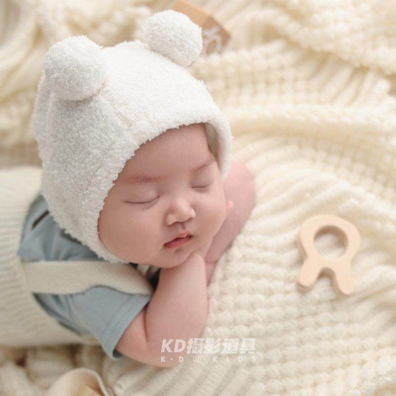 儿童拍摄衣服满月照婴儿宝宝拍照小熊主题道具玩偶新生儿摄影服装