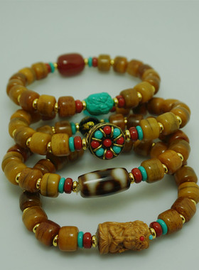 藏风文玩牦牛骨手串10*7系列