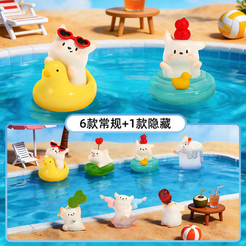 卡通可爱狗狗PAI降降温啦盲盒摆件创意潮玩手办公仔闺蜜生日礼物