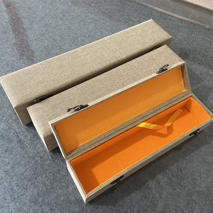 字画盒锦盒书画卷轴包装盒 锦布全包字画收纳筒锦旗盒长卷经书盒