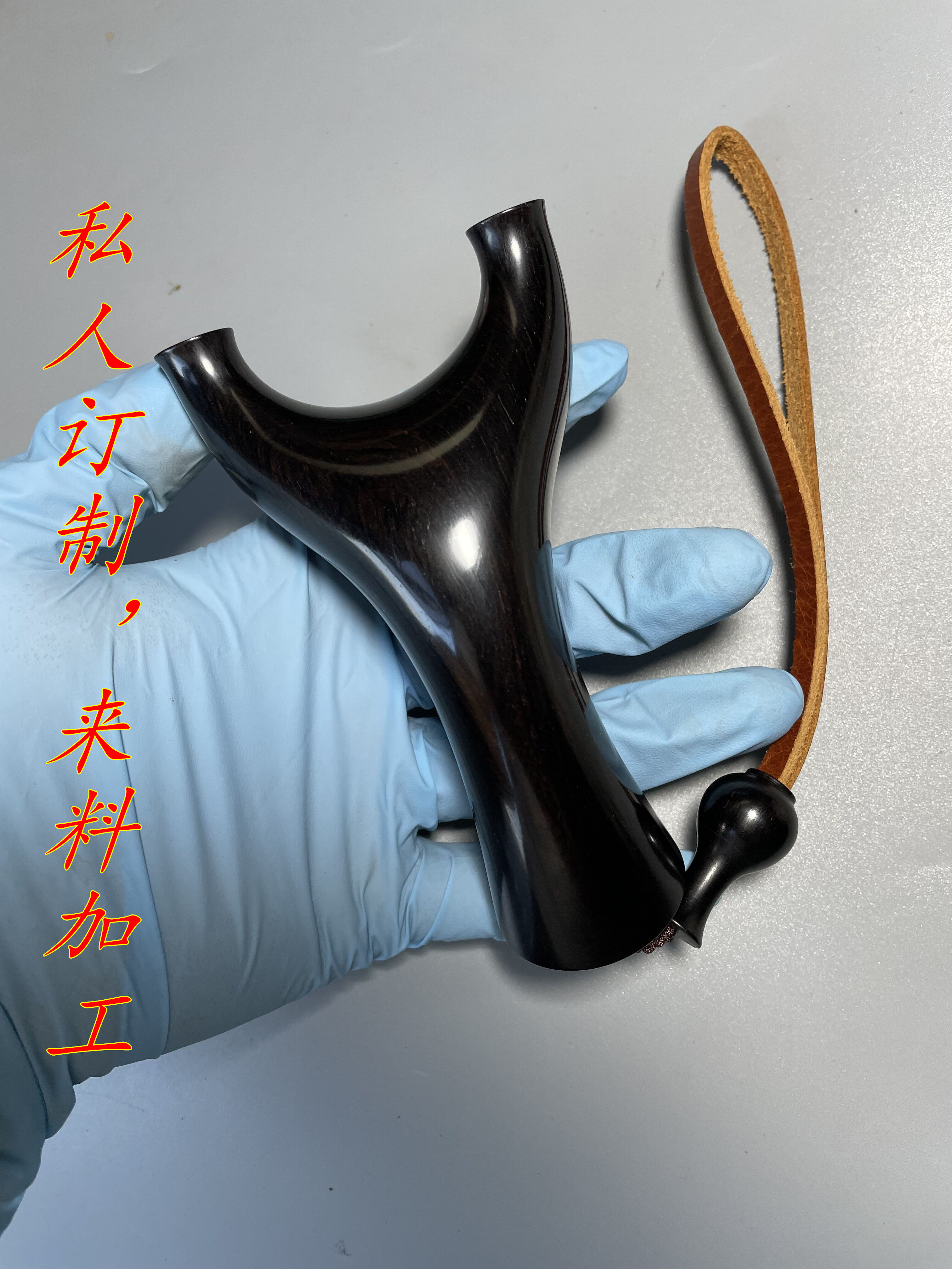 手工定做实木小叶黄杨弹弓原杈反曲胖飞虎杈天罡弹弓料来料加工