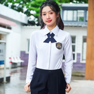 方领长袖男女同款jk衬衫制服衬衫