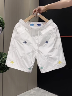 百搭休闲短裤 轻奢时尚 男刺绣字母设计男士 五分裤 2025夏季 男裤 新款