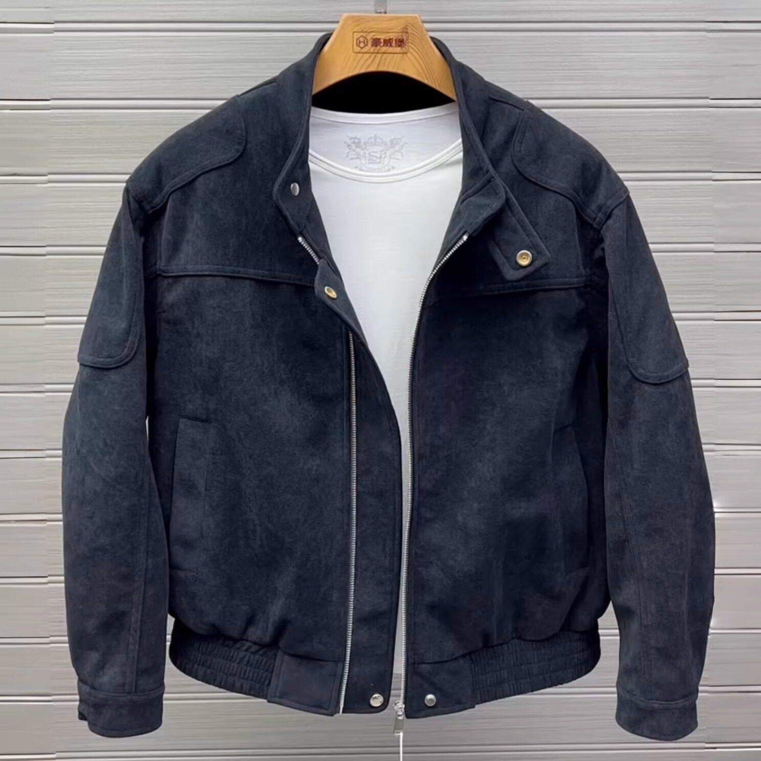 美式复古休闲风夹克秋冬季加绒加厚痞帅百搭立领外套防寒保暖上衣,男装,夹克,淘宝优惠券,粉丝福利购,淘宝优惠卷