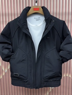 短款立领羽绒服轻薄款男士夹克外套韩版修身百搭白鸭绒老钱风外套