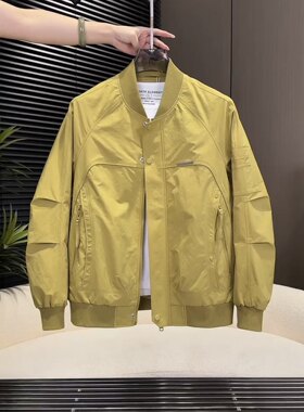 男士棒球服夹克春秋款时尚百搭休闲工装个性外套男装潮流上衣男潮