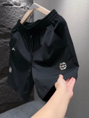 男美式 五分裤 休闲运动短裤 夏季 潮流速干裤 沙滩裤 时尚 潮牌刺绣薄款