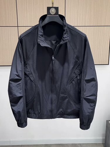 2026春季新款男士休闲立领夹克外套时尚纯色简约短款百搭上衣潮