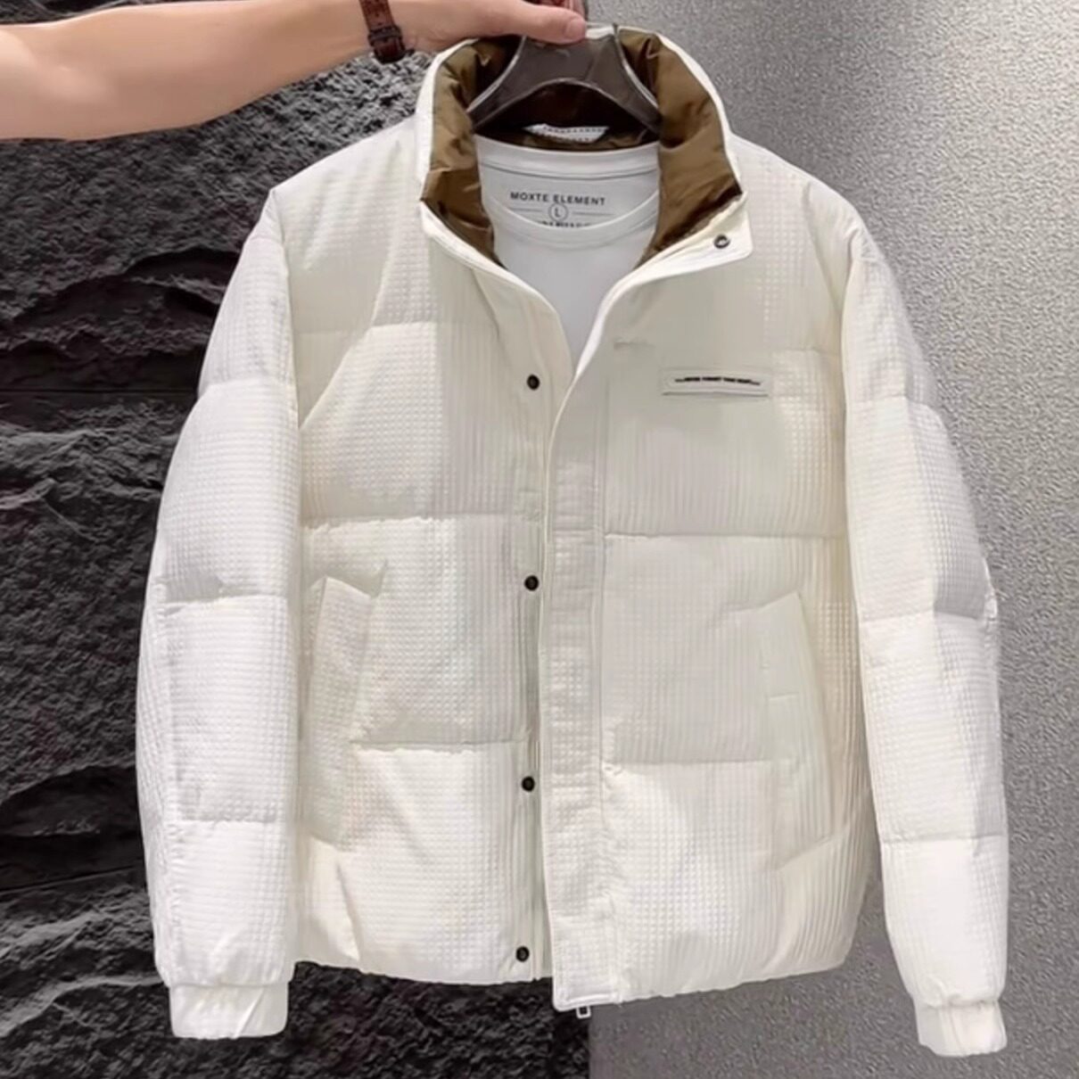 2024冬季新款男士立领羽绒服加厚保暖外套时尚百搭休闲潮流上衣