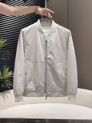 男士刺绣简约夹克春季新款时尚潮流修身立领棒球服外套休闲百搭帅