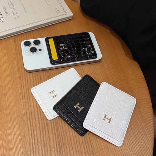 皮质鳄鱼纹苹果磁吸卡包双层卡位