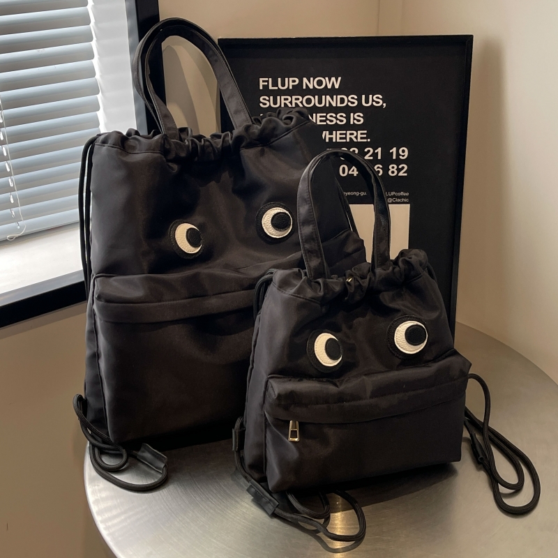 双肩包女2025新款学生上课手提尼龙布书袋大容量外出旅行可爱背包