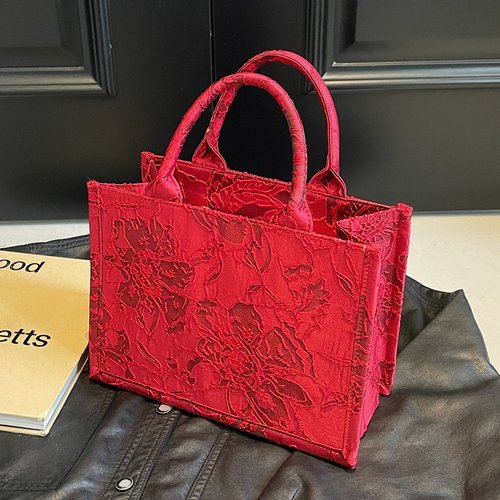 手提包结婚国风喜婆婆红色托特包