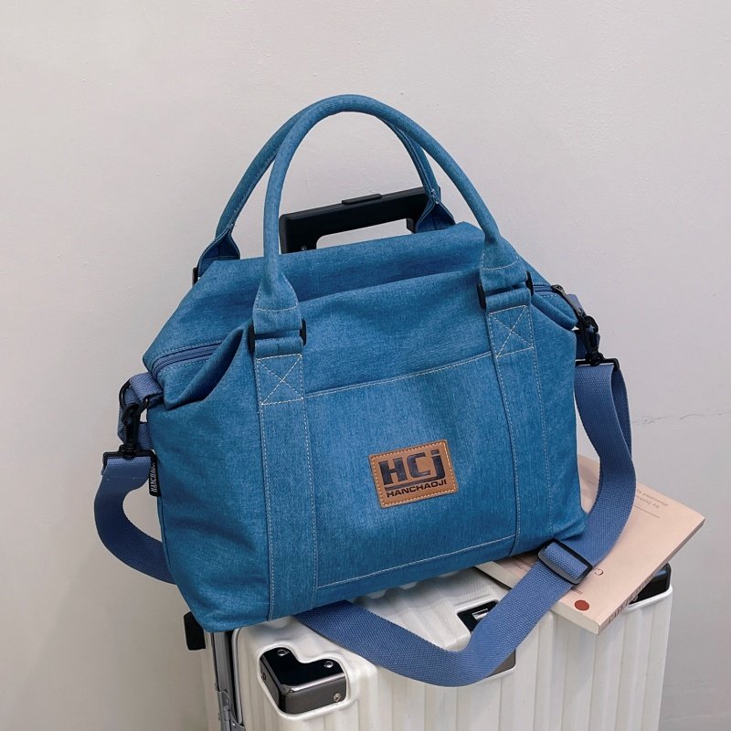 牛仔布大包包女2025新款短途外出旅行手提包大容量通勤斜挎托特包,箱包皮具/热销女包/男包,托特包,淘宝优惠券,粉丝福利购,淘宝优惠卷