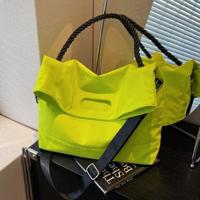 夏季糖果色尼龙包通勤斜挎托特包