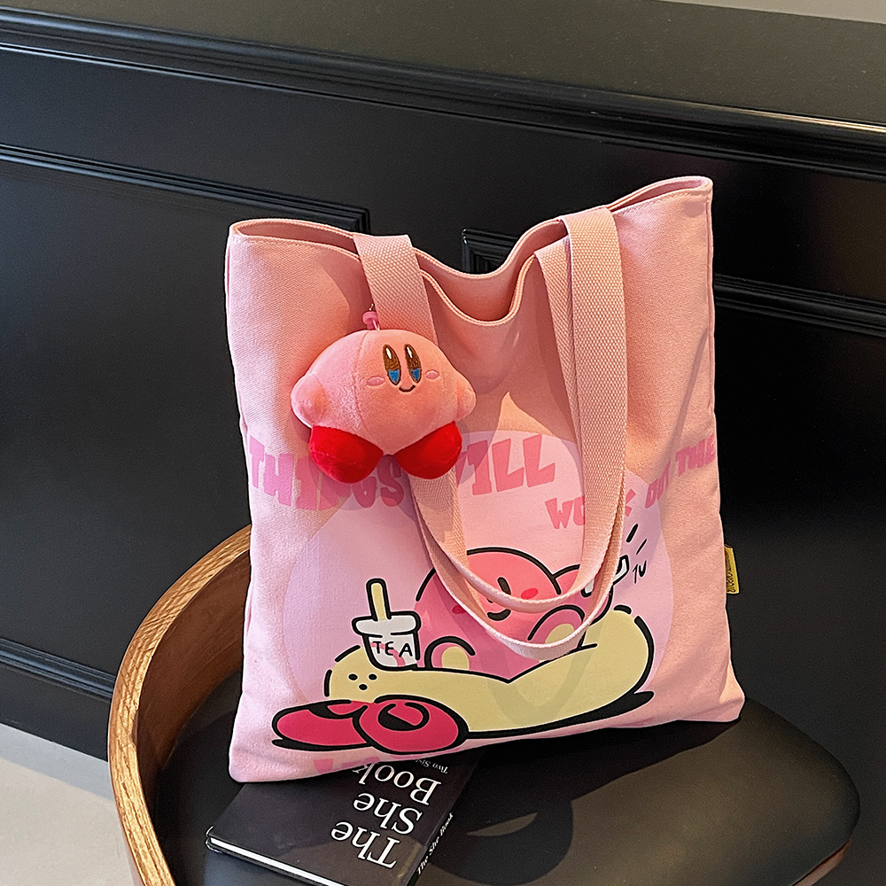 卡通帆布袋大容量单肩通勤托特包