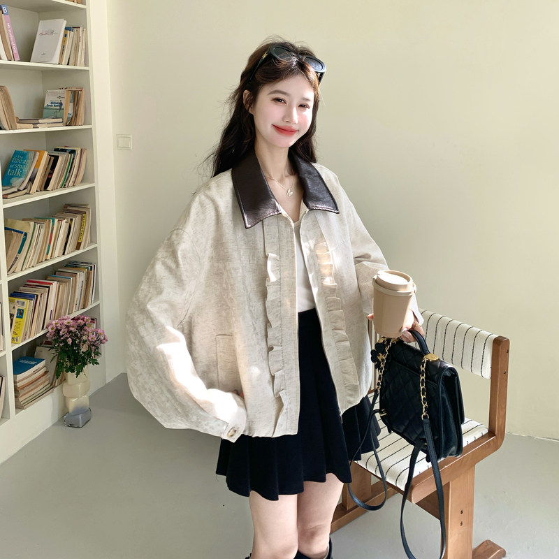 大货春款木耳边短外套5899P175控288,女装短外套,2C182