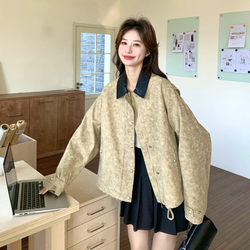 高品晕染定制面料拼接外套春款5600P165控268,女装短外套,2C182